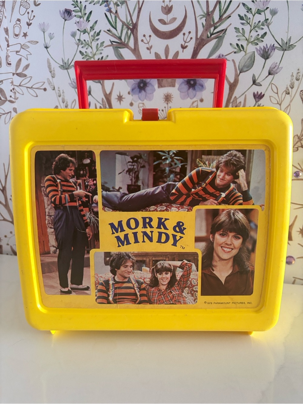 Mork & Mindy Vintage Yellow Plastic Lunchbox